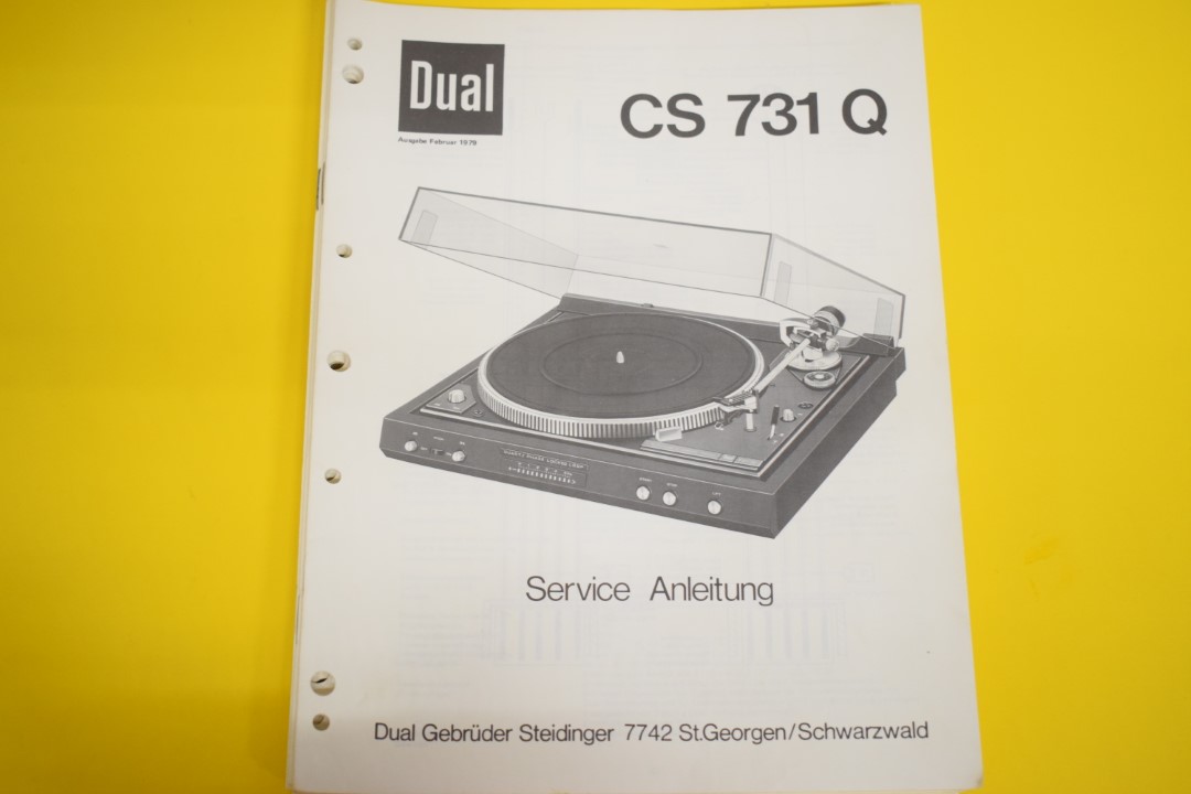 Dual CS 731 Q Turntable Service Manual  			